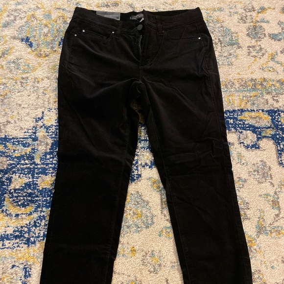 ANN TAYLOR Black Velvet Pants - Picture 2 of 4